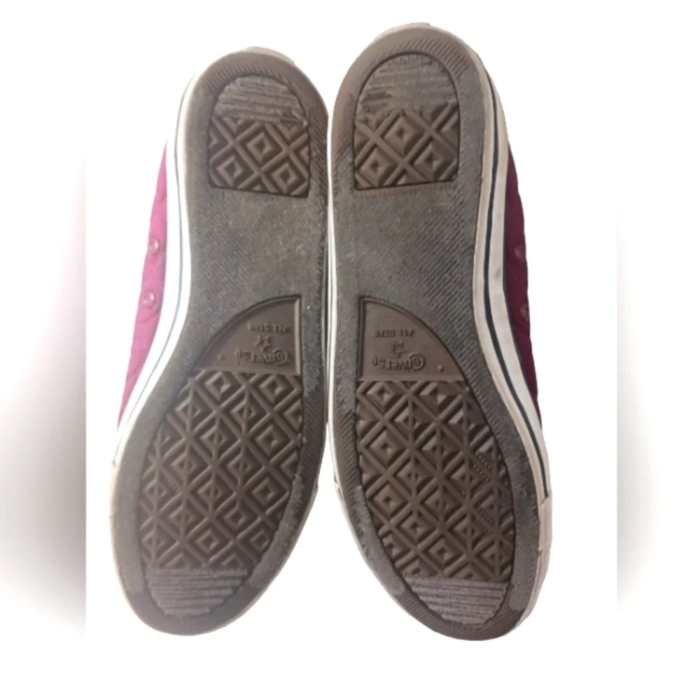 Converse Chuck Taylor Quilted Burgundy High Tops Men's size 8.5 - Picture 9 of 11